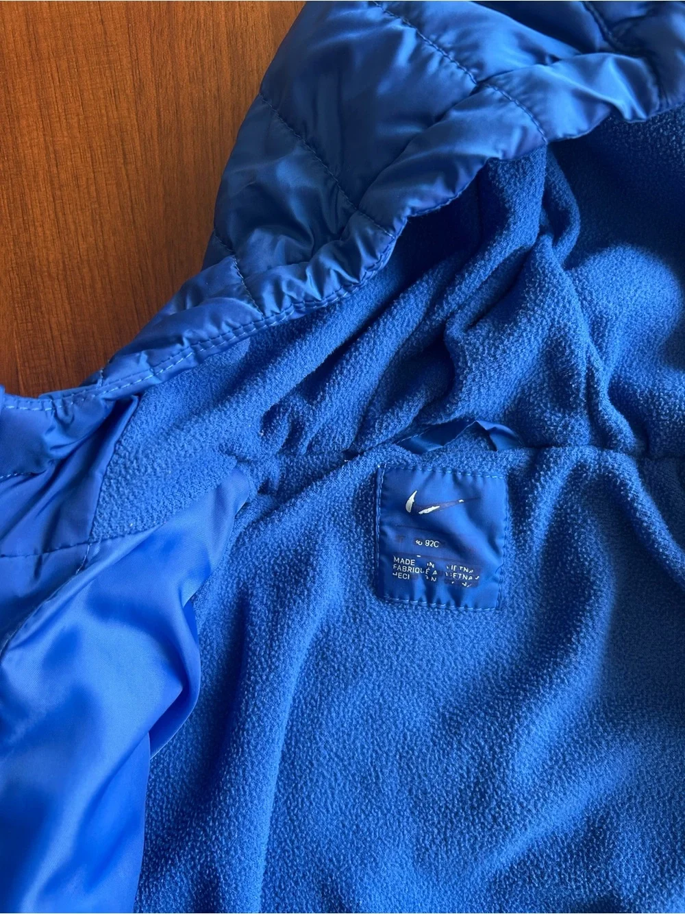 Nike Kids Blue Puffer Hooded Winter Jacket